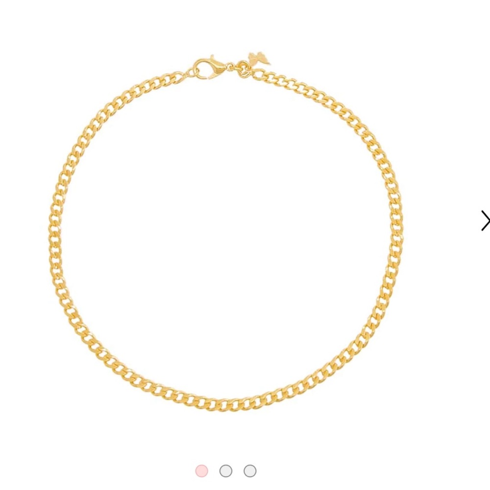 Adina Eden Cuban Gold Anklet